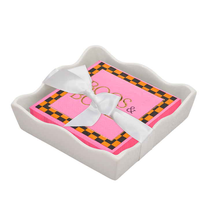 Halloween Cocktail Napkin with Napkin Tray