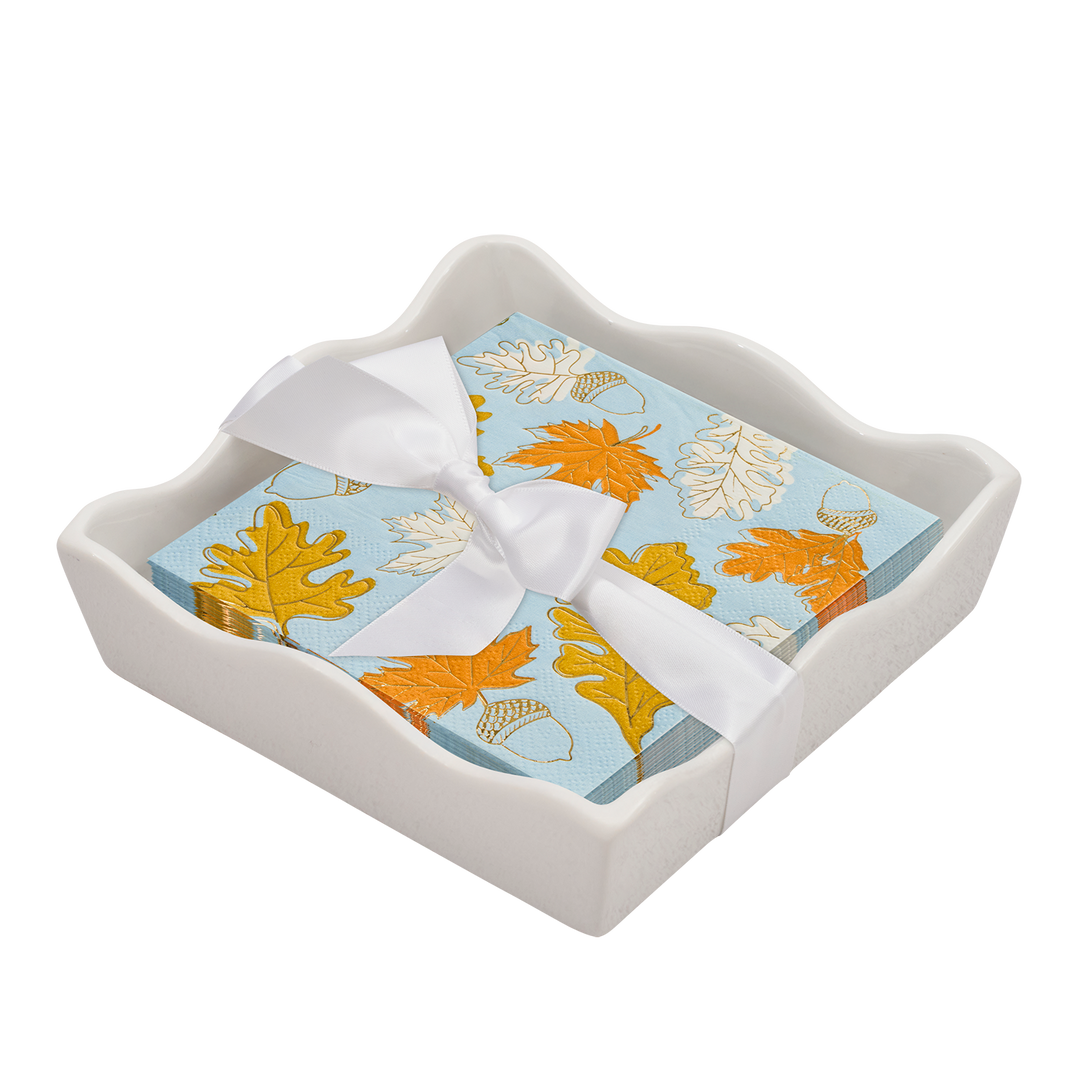 Harvest Cocktail Napkin with Napkin Tray