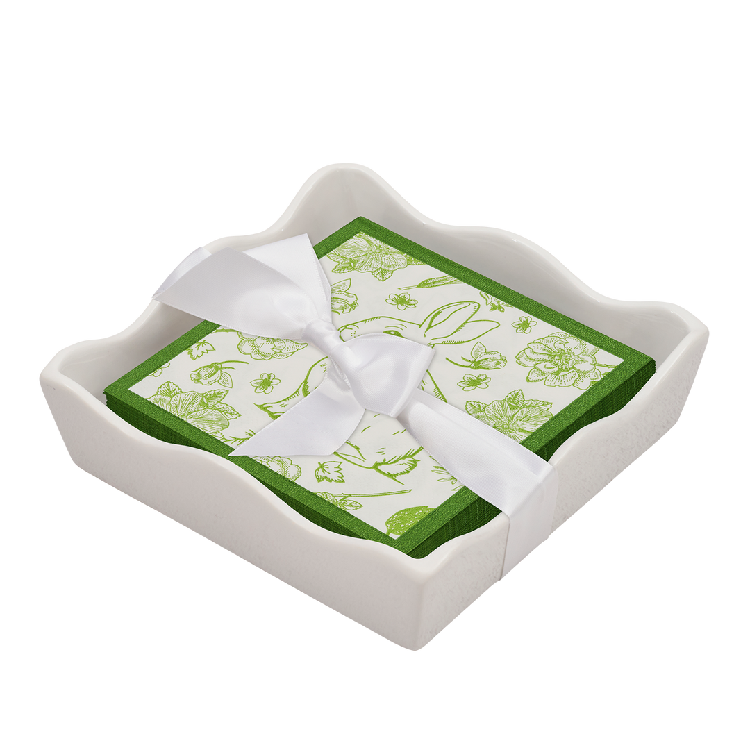 Easter Cocktail Napkin with Napkin Tray