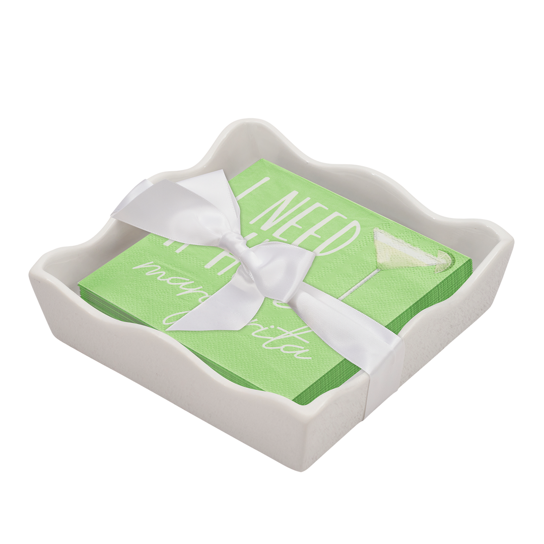 Everyday Cocktail Napkin with Napkin Tray