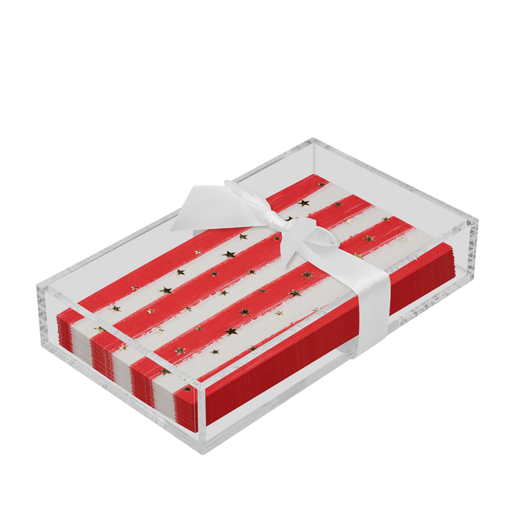 Patriotic Guest Towel with Napkin Tray