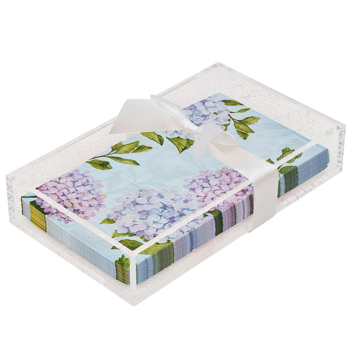 Floral Guest Towel with Napkin Tray