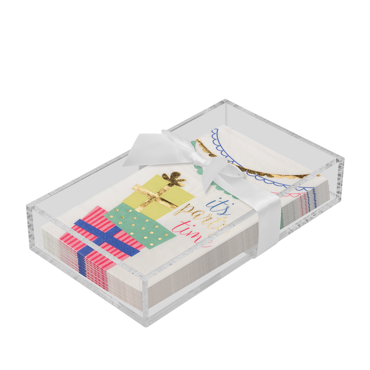 Birthday Guest Towel with Napkin Tray