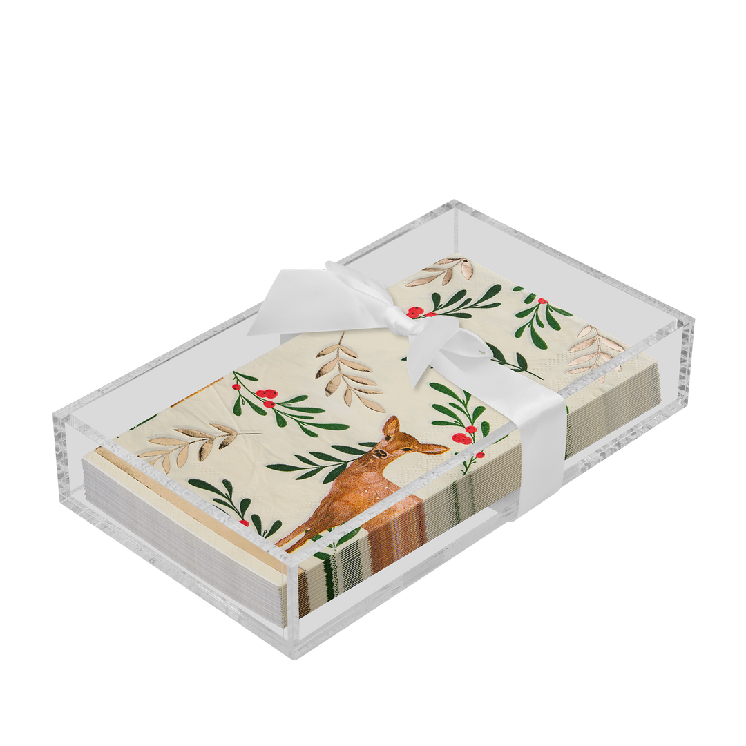 Christmas Guest Towel with Napkin Tray