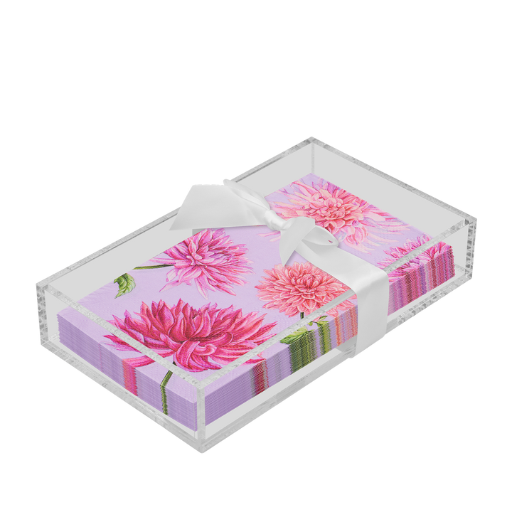 Floral Guest Towel with Napkin Tray