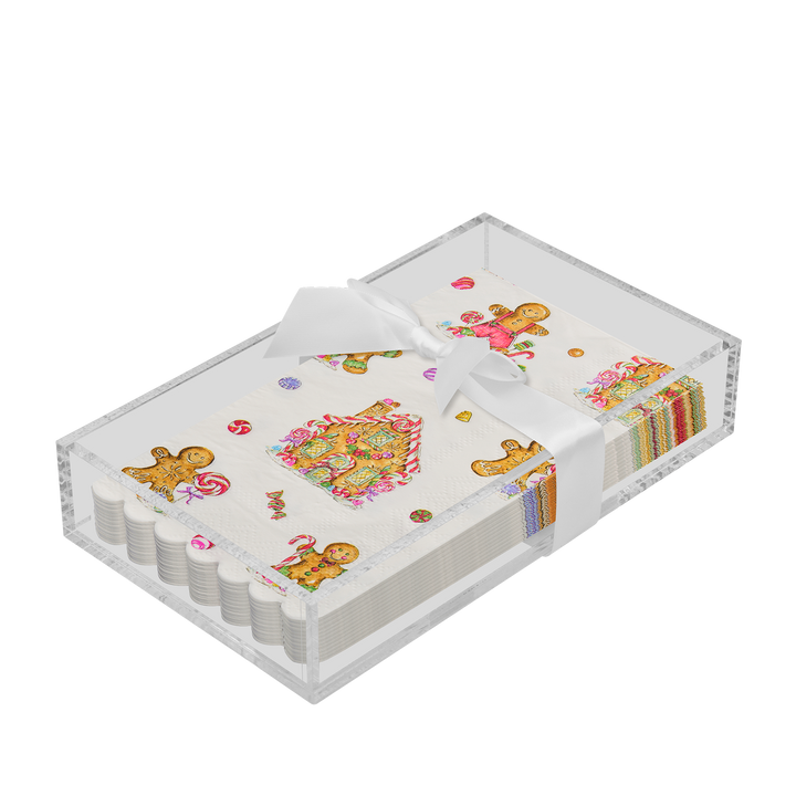 Christmas Guest Towel with Napkin Tray