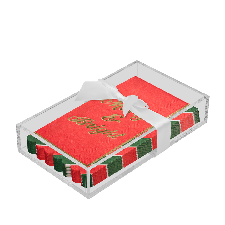 Christmas Guest Towel with Napkin Tray