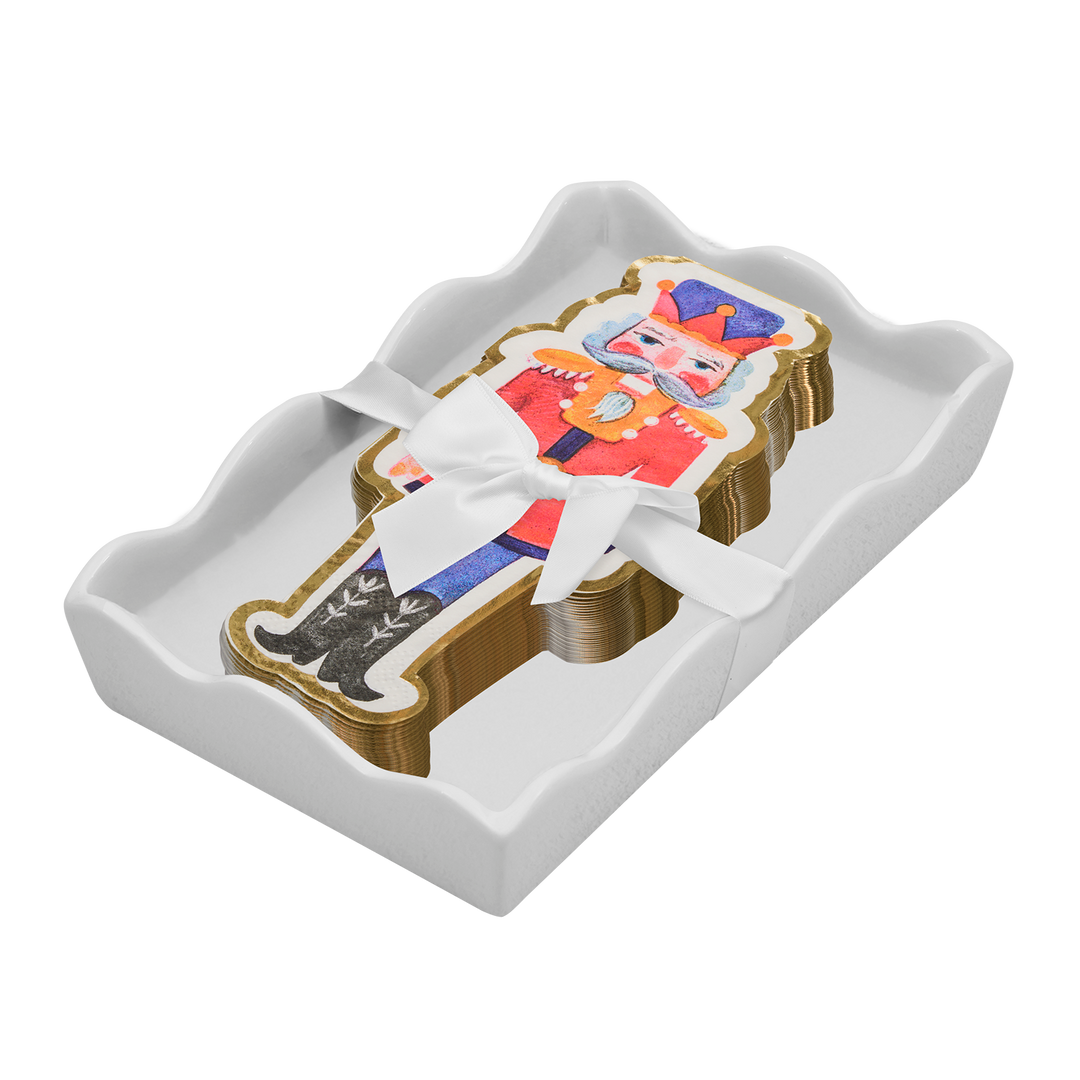 Christmas Guest Towel with Napkin Tray