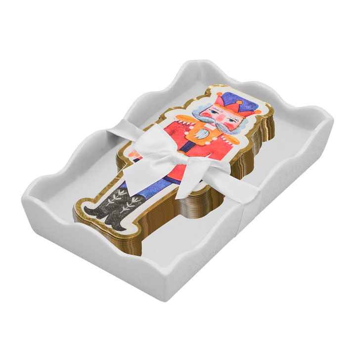 Christmas Guest Towel with Napkin Tray