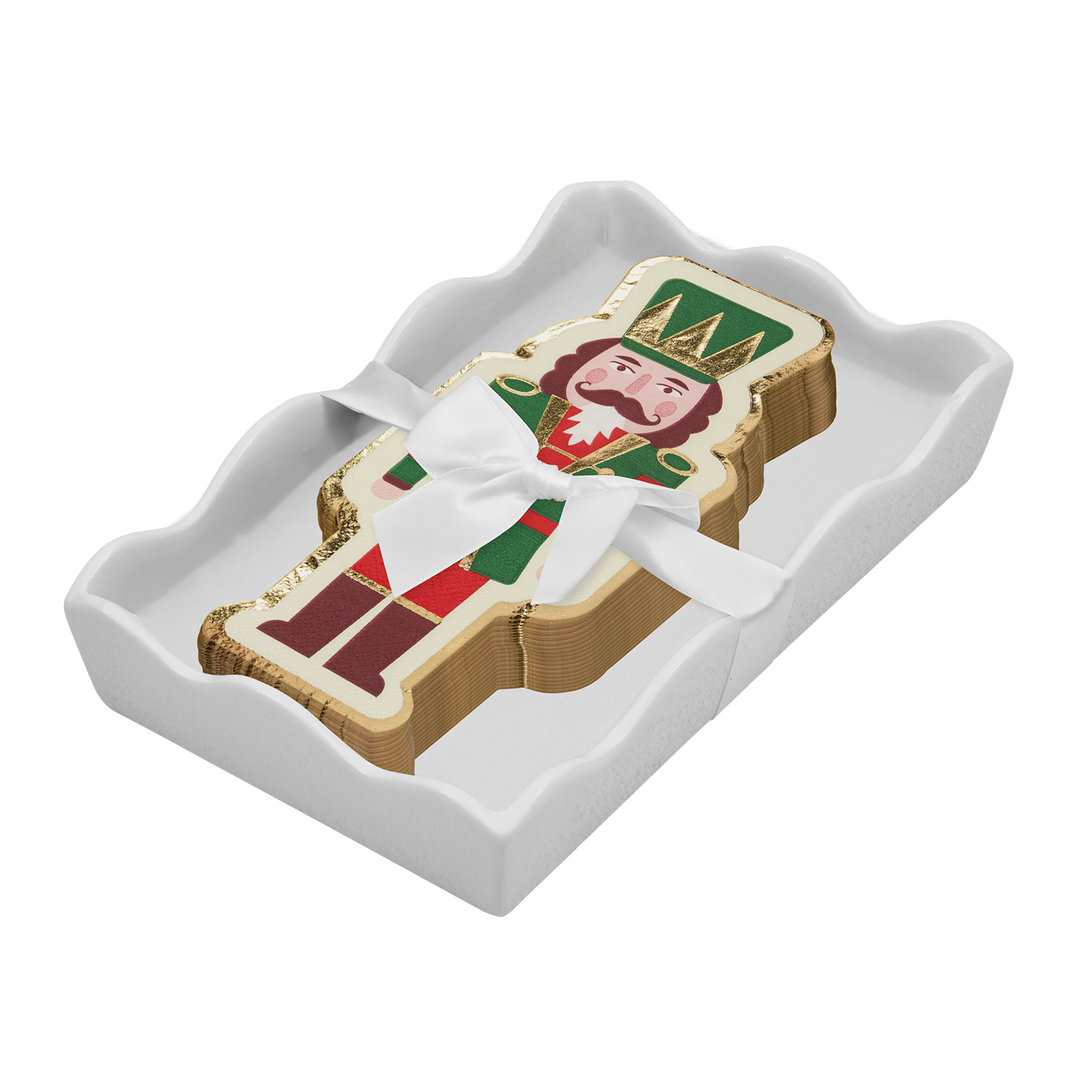 Christmas Guest Towel with Napkin Tray