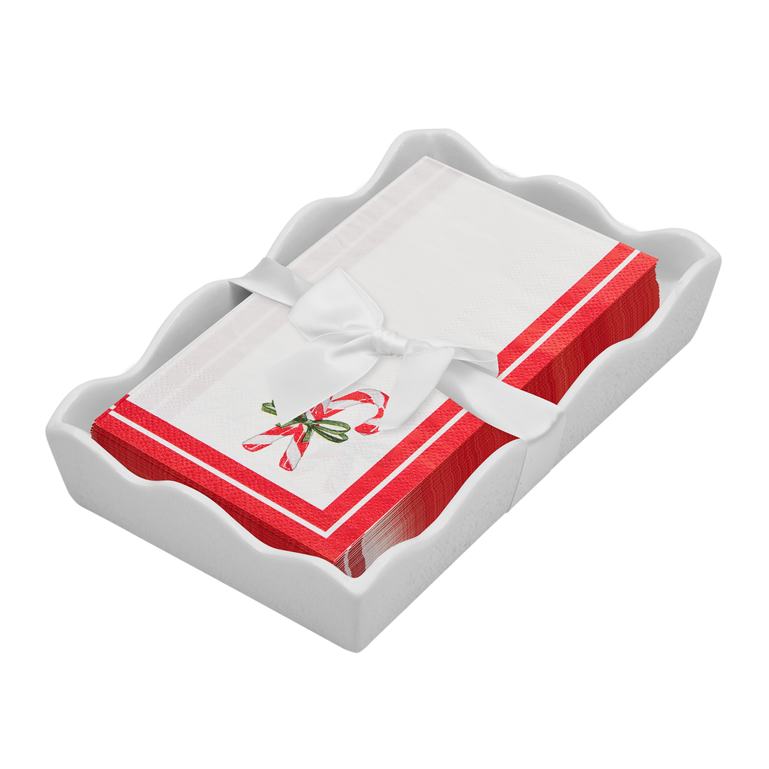 Christmas Guest Towel with Napkin Tray