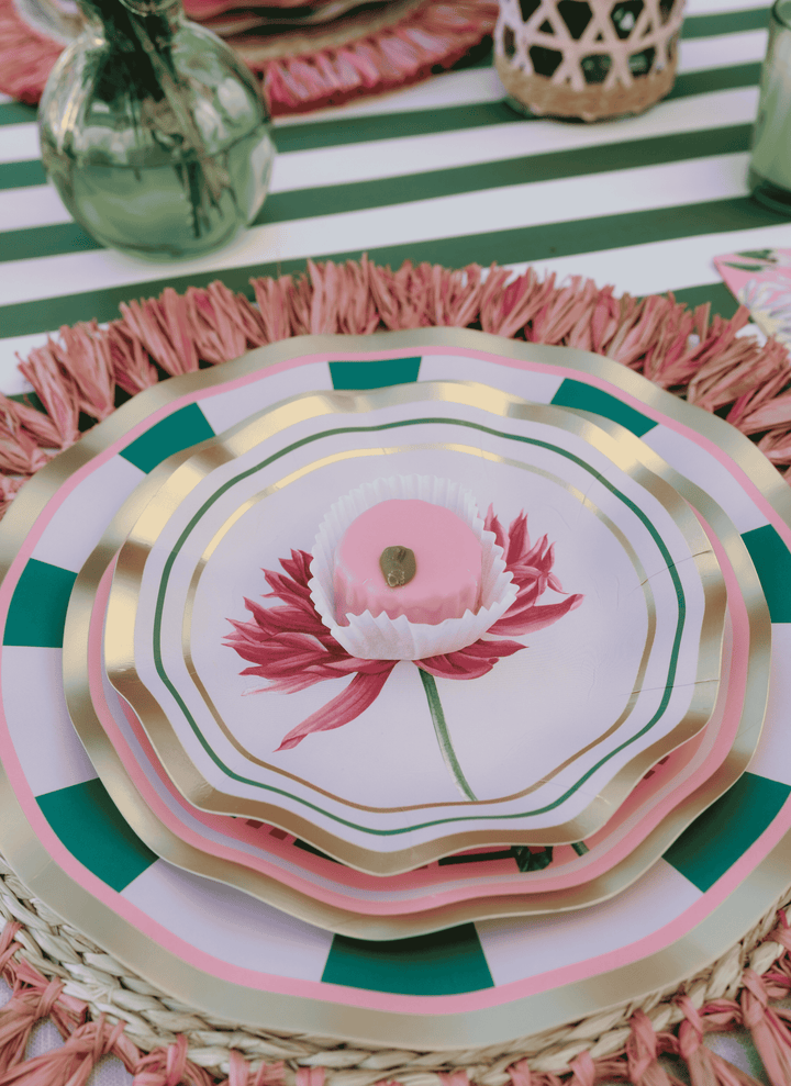 Spring Tablescape for 16: Dahlia Garden