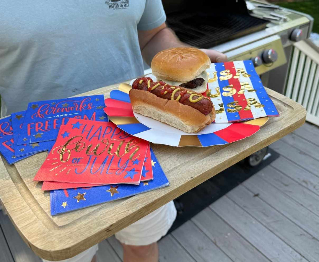 Modern Patriotic Cocktail Napkins/20pk