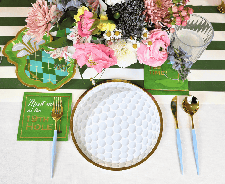 Golf Ball Die Cut Dinner Plates/8pk