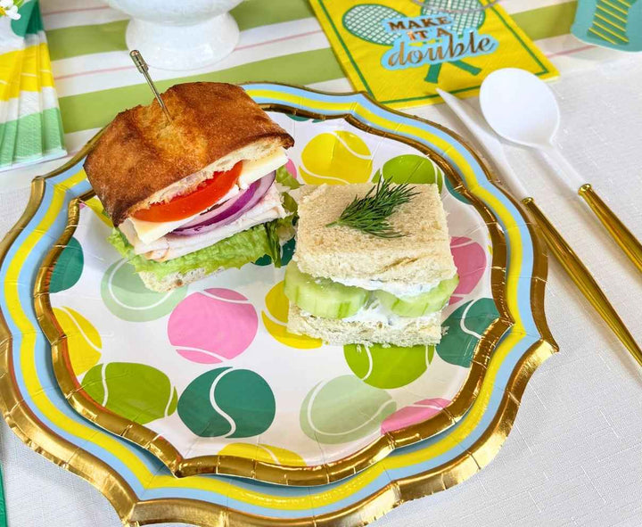 Tennis Ball Multi Salad Plates/8pk