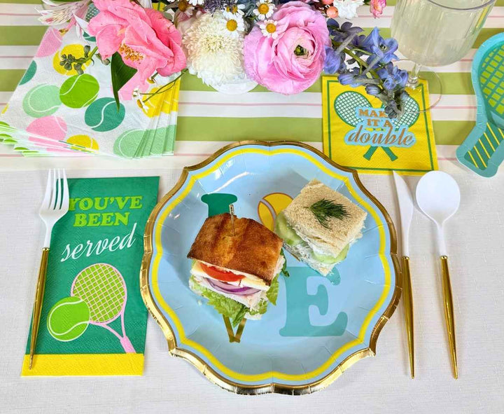Tennis Love Dinner Plates/8pk