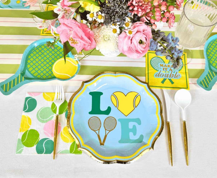 Tennis Love Dinner Plates/8pk