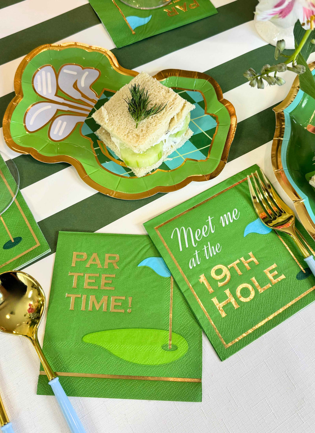 Golf Bag Die Cut Salad Plates/8pk