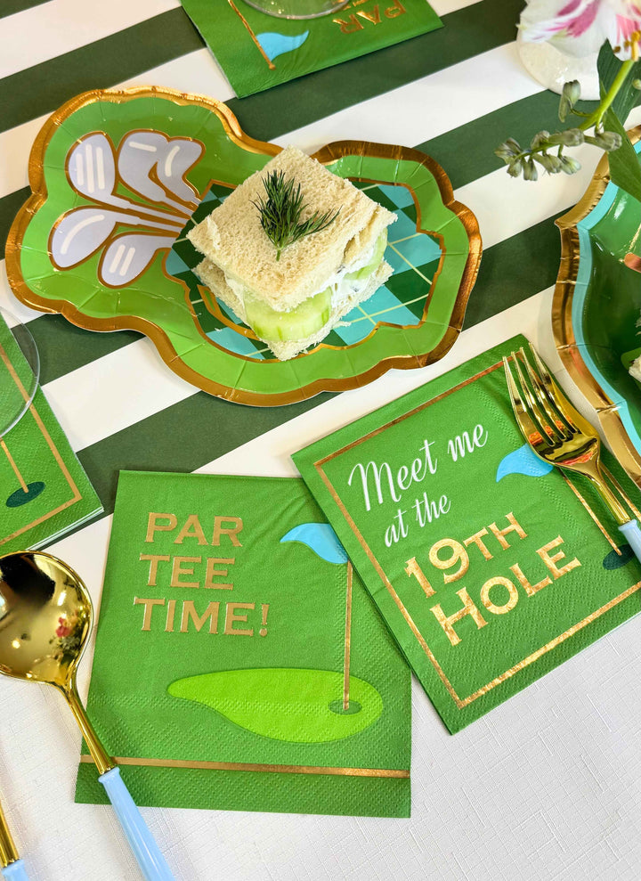 Golf Bag Die Cut Salad Plates/8pk
