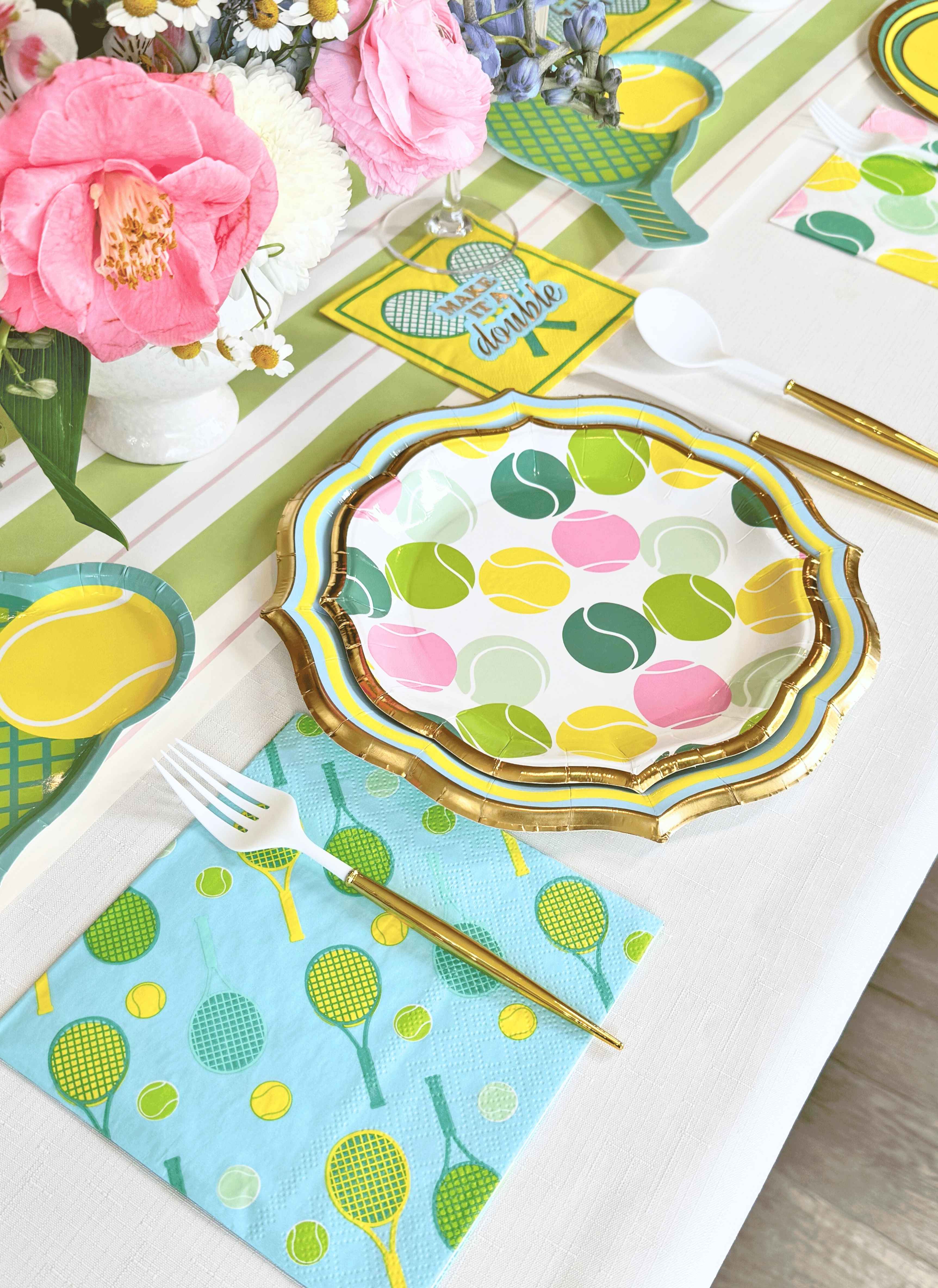 Sophistiplate Tennis Racket Lunch Napkin - Thumbnail 2