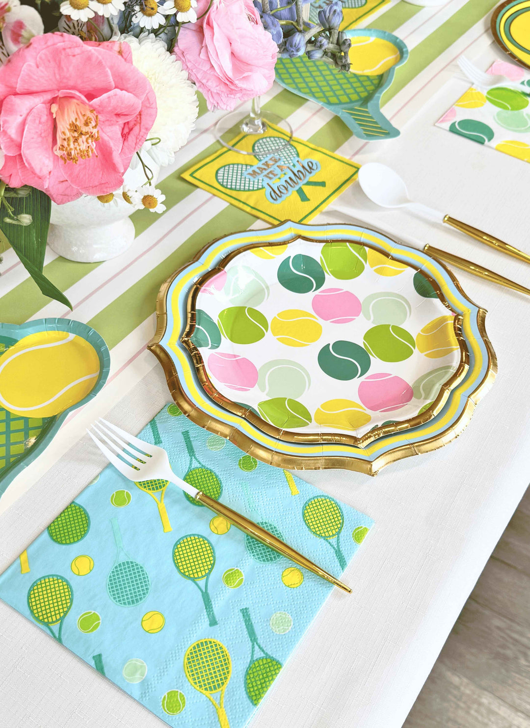 Tennis Ball Multi Salad Plates/8pk