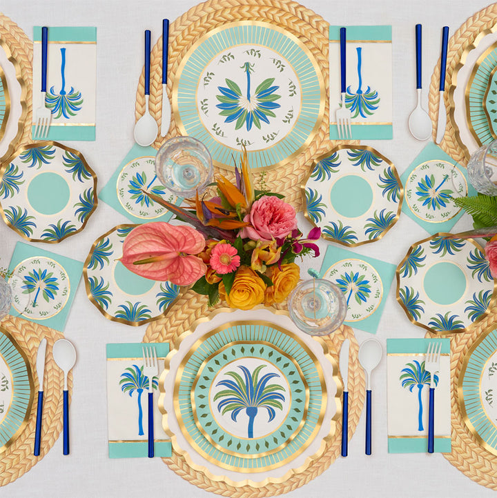 Preppy Palm Table Setting