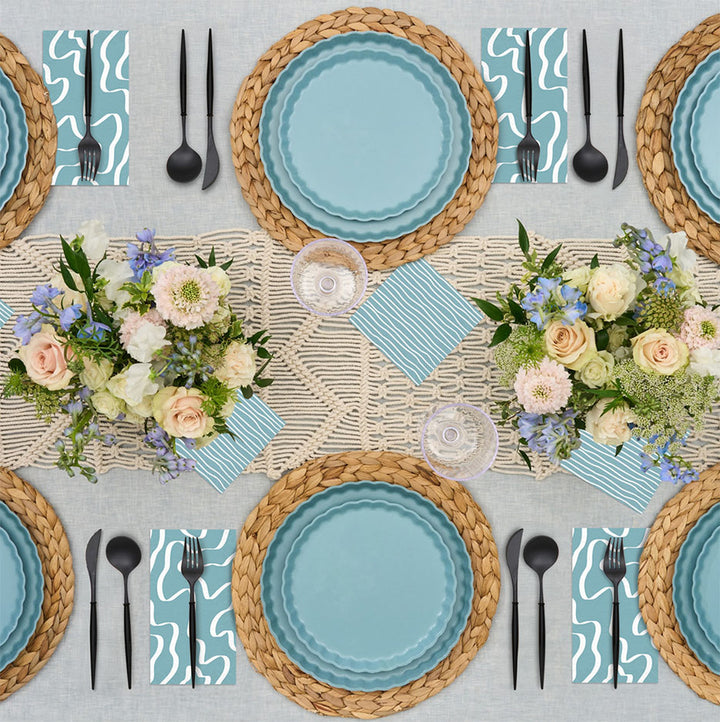 Simply Eco Compostable Table Setting - Pool Blue