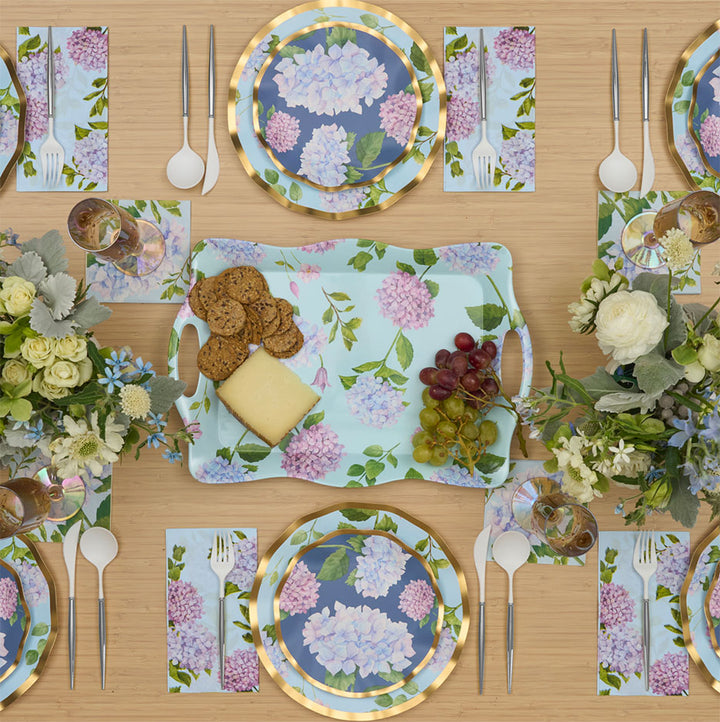 Spring Tablescape for 16: Hydrangea