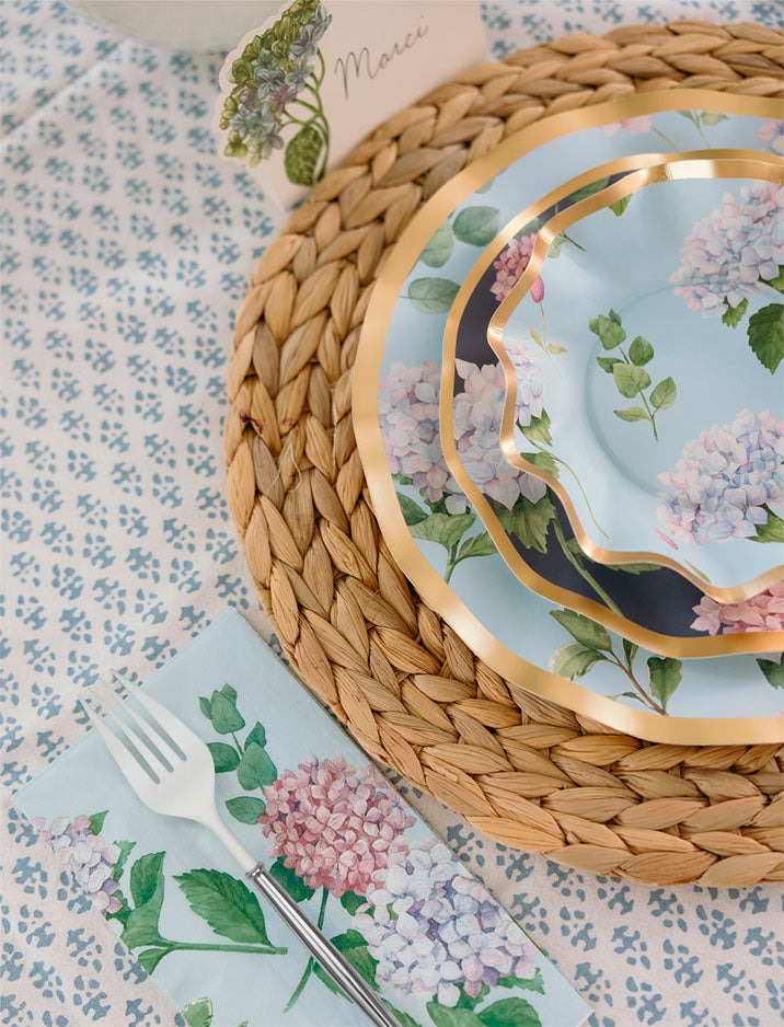 Spring Tablescape for 16: Hydrangea