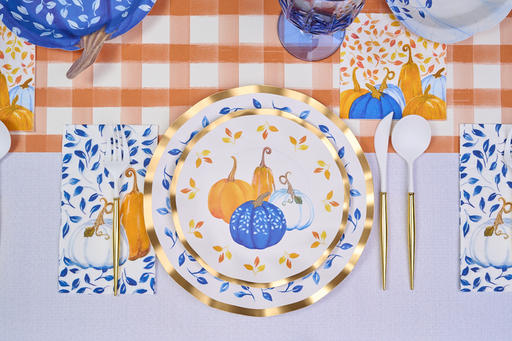 Wavy Salad Plate Harvest Blues/8 pkg