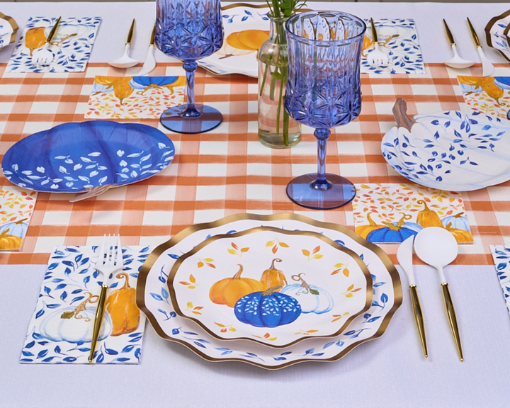 Wavy Salad Plate Harvest Blues/8 pkg