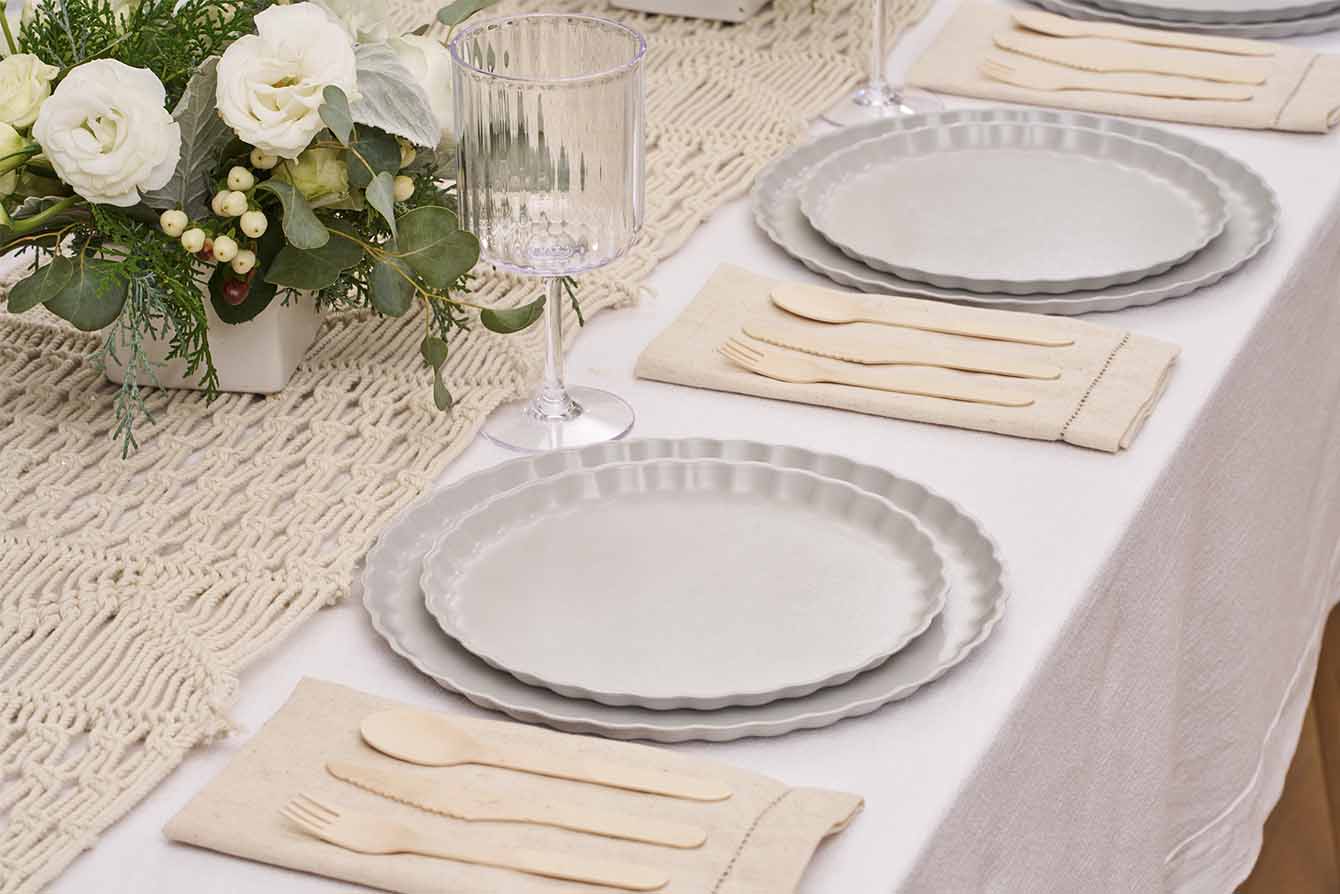Simply Eco Dinner Plate- Concrete/8pkg – Sophistiplate LLC