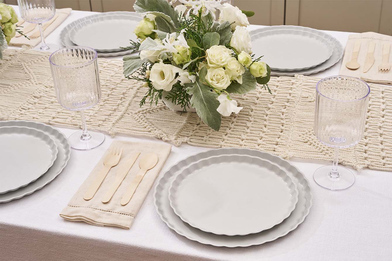 Simply Eco Salad Plate- Concrete/8pkg – Sophistiplate LLC