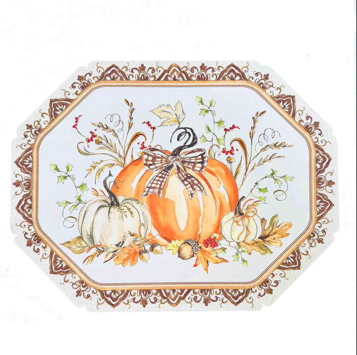 Turkey & Gourds Placemat/10pk