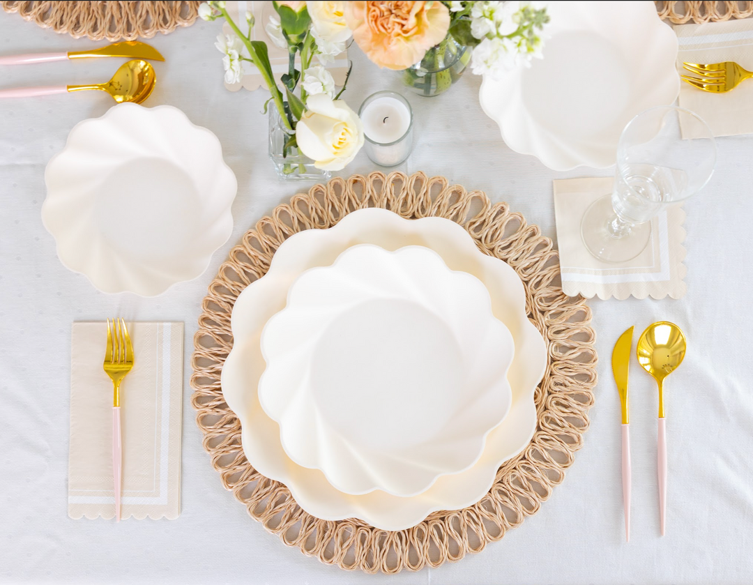 Simply Eco Salad Plate- Cream/8pkg