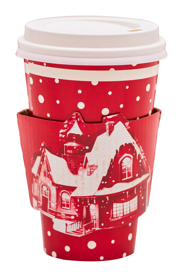 Christmas Village Paper To-Go-Cup/8pk