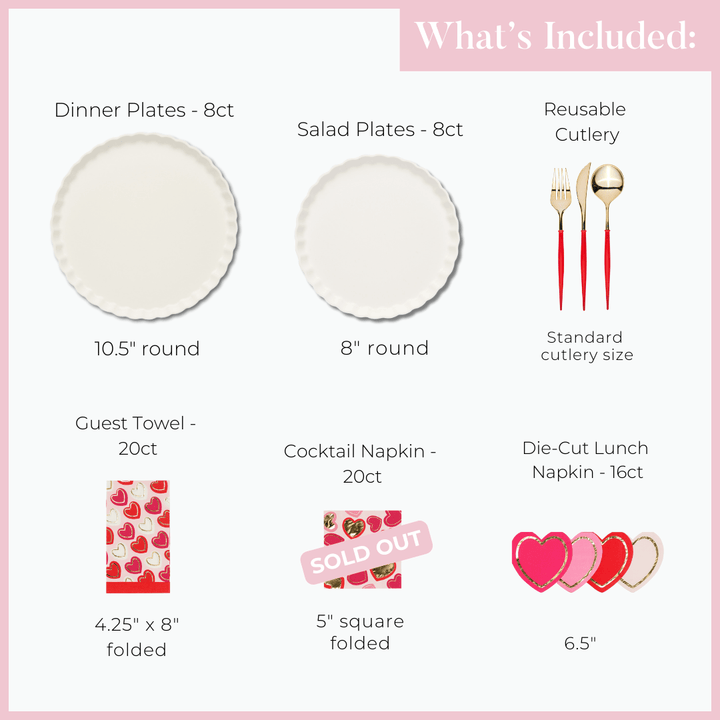 Hearts Adorned Table Setting