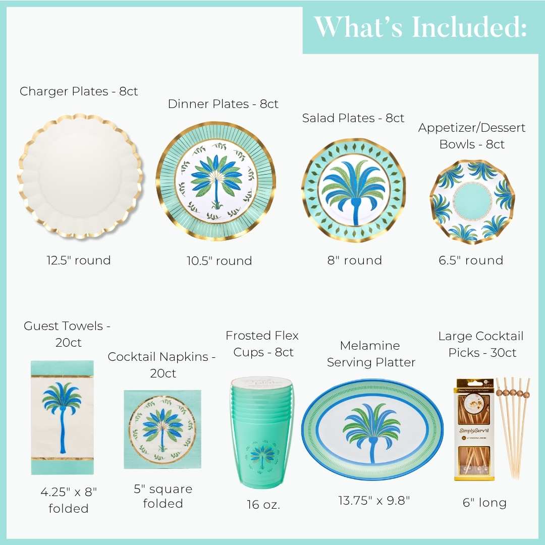 Ultimate Preppy Palm Tablescape