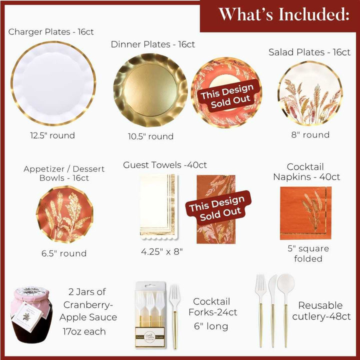 Harvest Wheat: Thanksgiving Table for 16