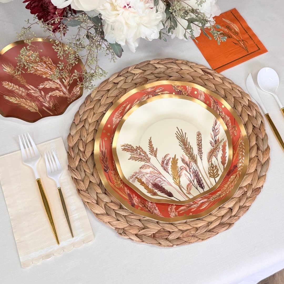Harvest Wheat Table Setting