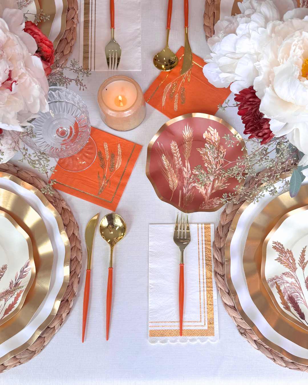 Harvest Wheat: Thanksgiving Table for 16