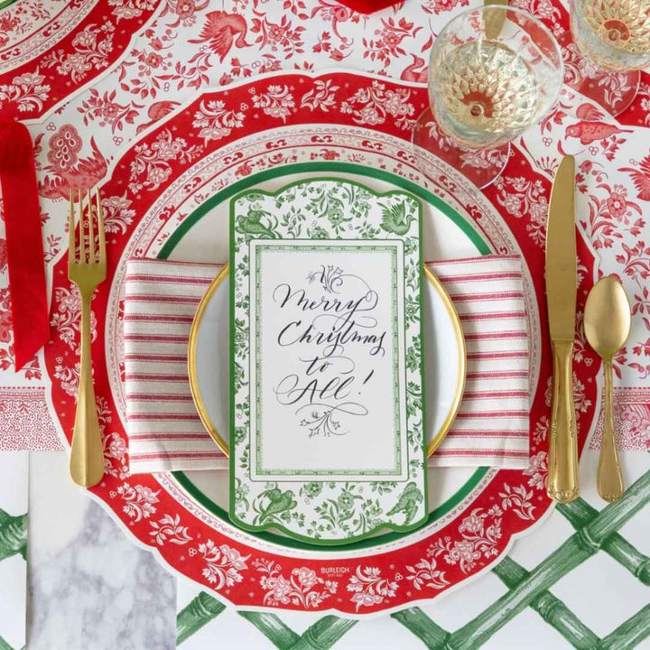 Red Burleigh Placemat - 12ct