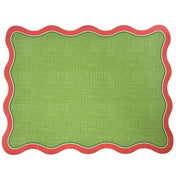 Green & Red Scallop Edge Placemats/10pk