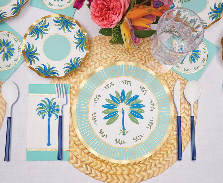 Preppy Palm Table Setting
