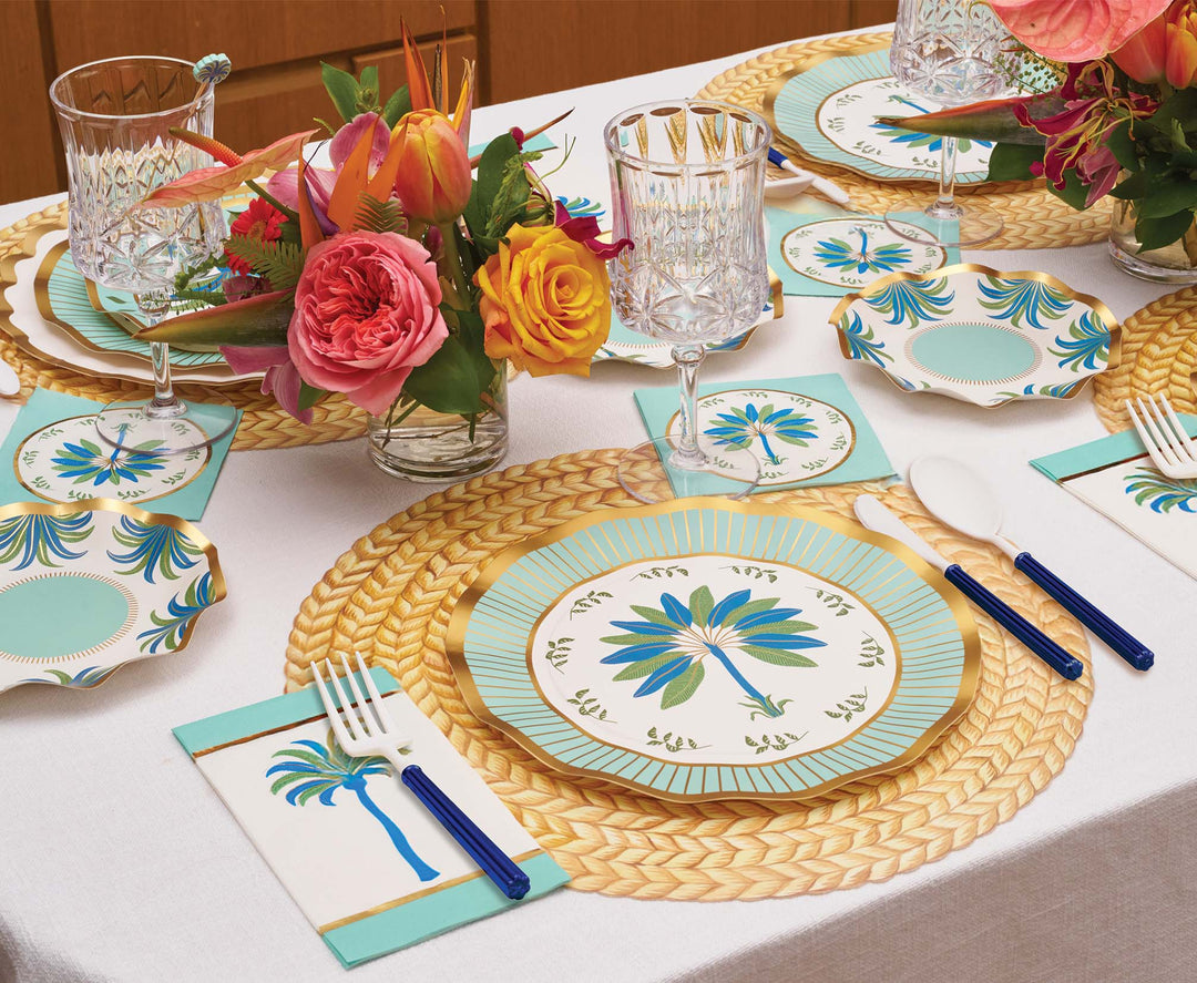 Preppy Palm Table Setting