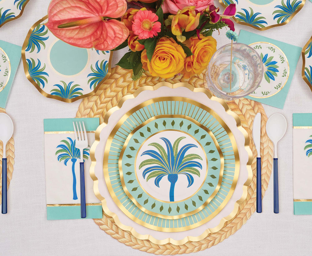 Preppy Palm Table Setting