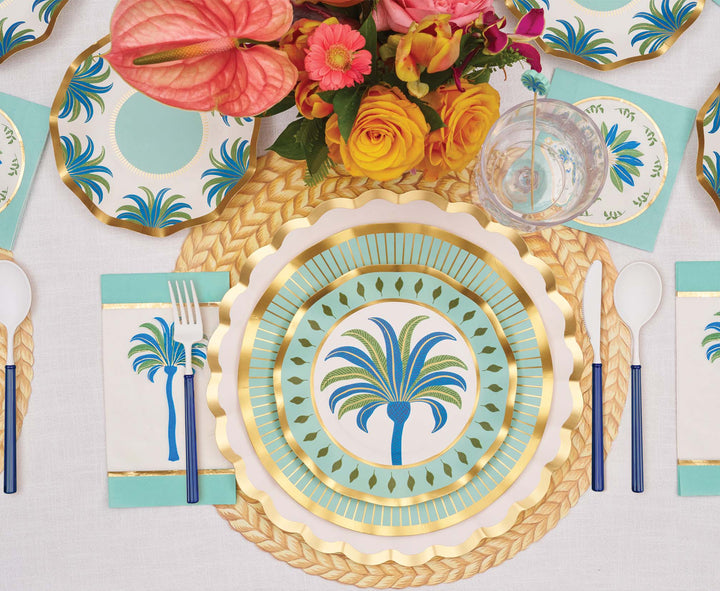 Preppy Palm Table Setting