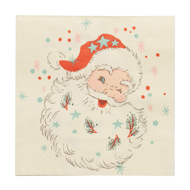 Vintage Santa Cocktail Napkins/20pk