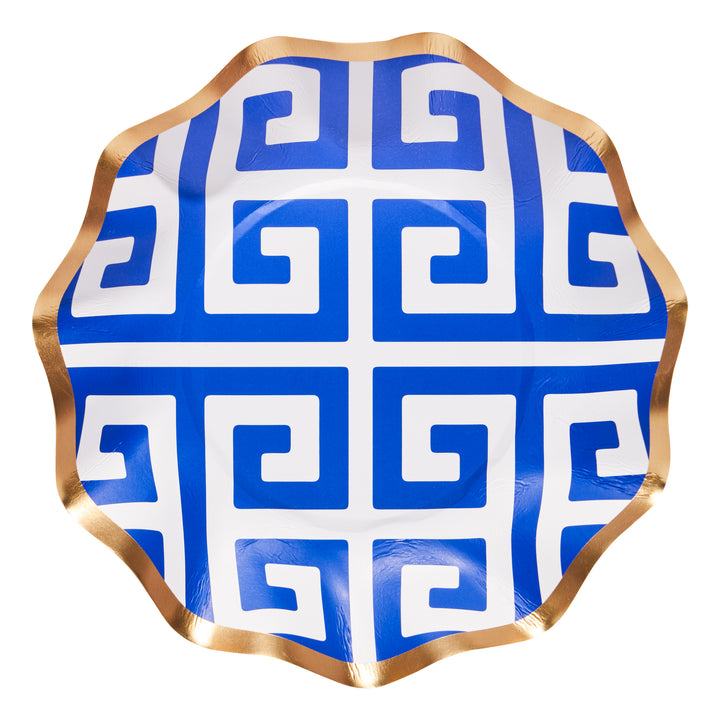 Greek Key Wavy Paper Appetizer/Dessert Bowl/8pk