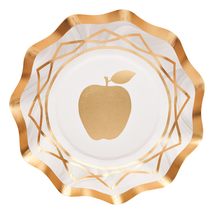 Golden Apple Wavy Paper Appetizer/Dessert Bowl/8pk